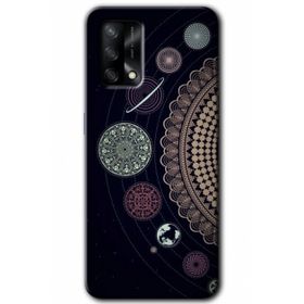 Gramaphone Oppo A54 HD Desen Baskılı Arka Kapak Gezegen Döngüsü Kılıf