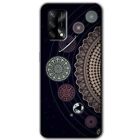 Gramaphone Oppo A54 HD Desen Baskılı Arka Kapak Gezegen Döngüsü Kılıf