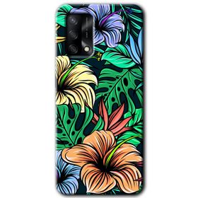 Gramaphone Oppo A54 HD Desen Baskılı Arka Kapak Hibiscus Flowers Kılıf