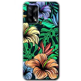 Gramaphone Oppo A54 HD Desen Baskılı Arka Kapak Hibiscus Flowers Kılıf