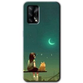 Gramaphone Oppo A54 HD Desen Baskılı Arka Kapak Kedili Kız Kılıf