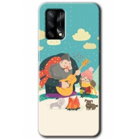 Gramaphone Oppo A54 HD Desen Baskılı Arka Kapak Kış Pikniği Kılıf