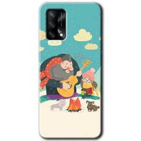 Gramaphone Oppo A54 HD Desen Baskılı Arka Kapak Kış Pikniği Kılıf