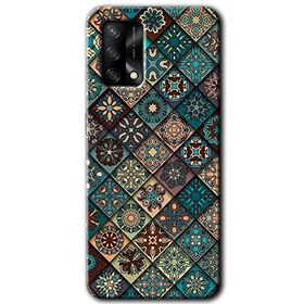 Gramaphone Oppo A54 HD Desen Baskılı Arka Kapak Mandala Desen Kılıf