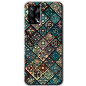 Gramaphone Oppo A54 HD Desen Baskılı Arka Kapak Mandala Desen Kılıf