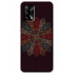 Gramaphone Oppo A54 HD Desen Baskılı Arka Kapak Mandala Flower Wal Kılıf