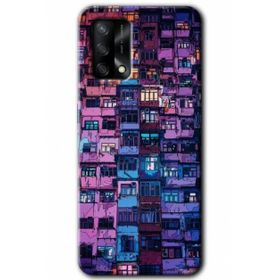 Gramaphone Oppo A54 HD Desen Baskılı Arka Kapak Şehir Görünümü Kılıf