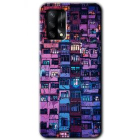 Gramaphone Oppo A54 HD Desen Baskılı Arka Kapak Şehir Görünümü Kılıf