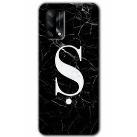 Gramaphone Oppo A54 HD Desen Baskılı Arka Kapak Siyah Mermer Desenli Ş Harfi Kılıf