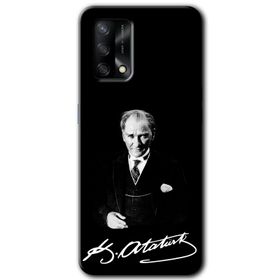 Gramaphone Oppo A54 HD Desen Baskılı Arka Kapak Siyah Mermer Desenli Y Harfi Kılıf