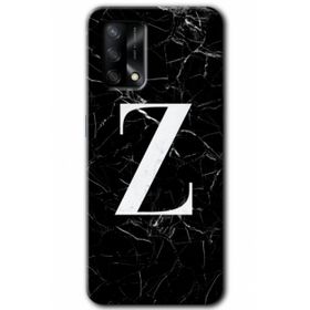 Gramaphone Oppo A54 HD Desen Baskılı Arka Kapak Siyah Mermer Desenli Z Harfi Kılıf