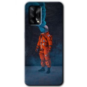 Gramaphone Oppo A54 HD Desen Baskılı Arka Kapak Smoke Astronot Kılıf