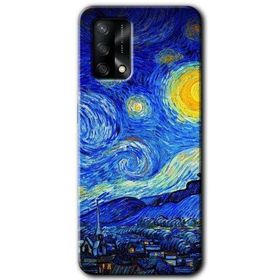 Gramaphone Oppo A54 HD Desen Baskılı Arka Kapak Starry Night Kılıf