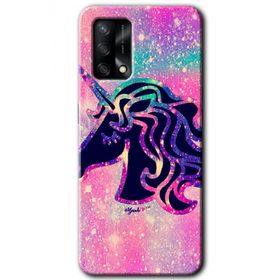 Gramaphone Oppo A54 HD Desen Baskılı Arka Kapak Unicorn Kristal Kılıf