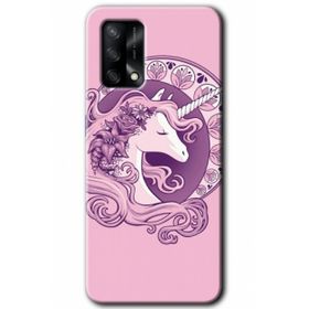 Gramaphone Oppo A54 HD Desen Baskılı Arka Kapak Unicorn Pembe Kılıf