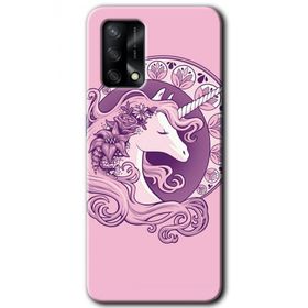 Gramaphone Oppo A54 HD Desen Baskılı Arka Kapak Unicorn Pembe Kılıf