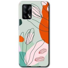 Gramaphone Oppo A54 HD Desen Baskılı Arka Kapak Vektör Çiçekler Kılıf