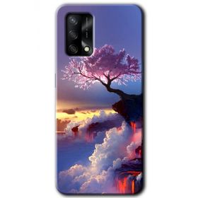 Gramaphone Oppo A54 HD Desen Baskılı Arka Kapak Wash Red Wall Kılıf