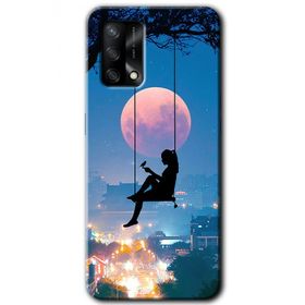 Gramaphone Oppo A54 HD Desen Baskılı Arka Kapak Yalnız Kadın Kılıf
