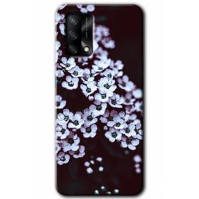 Gramaphone Oppo A54 Hd Desen Beyaz Çiçek Baskılı Arka Kapak