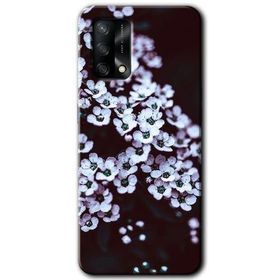 Gramaphone Oppo A54 Hd Desen Beyaz Çiçek Baskılı Arka Kapak