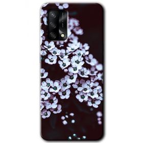 Gramaphone Oppo A54 Hd Desen Beyaz Çiçek Baskılı Arka Kapak