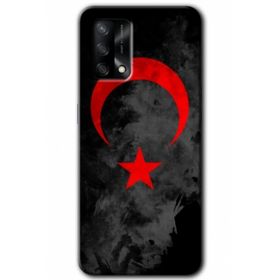 Gramaphone Oppo A54 Hd Desen Black Ayyıldız Baskılı Arka Kapak
