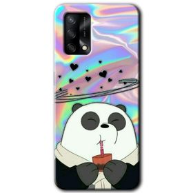 Gramaphone Oppo A54 Hd Desen Milkshake Panda Baskılı Arka Kapak