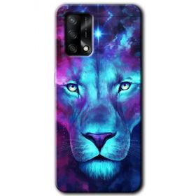 Gramaphone Oppo A54 Hd Desen Neon Lion Baskılı Arka Kapak