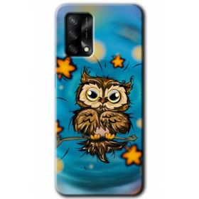 Gramaphone Oppo A54 Hd Desen Owl Bird Stars Baskılı Arka Kapak