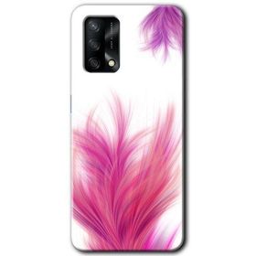 Gramaphone Oppo A54 Hd Desen Pembe Tüy Baskılı Arka Kapak
