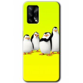 Gramaphone Oppo A54 Hd Desen Penguenler Baskılı Arka Kapak
