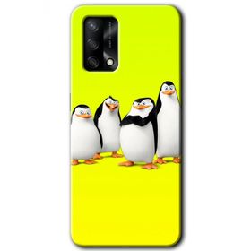 Gramaphone Oppo A54 Hd Desen Penguenler Baskılı Arka Kapak