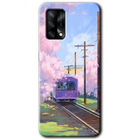 Gramaphone Oppo A54 Hd Desen Rails Paint Baskılı Arka Kapak