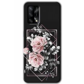Gramaphone Oppo A54 Hd Desen Retro Çiçek 1 Baskılı Arka Kapak