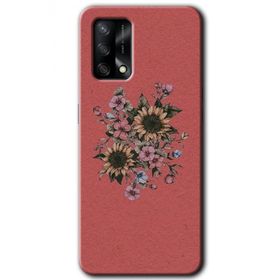Gramaphone Oppo A54 Hd Desen Retro Çiçek Baskılı Arka Kapak