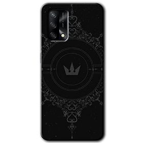 Gramaphone Oppo A54 Kılıf Hd Desen Siyah Mandala 1 Baskılı Arka Kapak