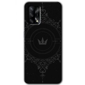 Gramaphone Oppo A54 Kılıf Hd Desen Siyah Mandala 1 Baskılı Arka Kapak
