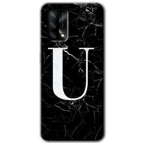 Gramaphone Oppo A54HD Desen Baskılı Arka Kapak Siyah Mermer Desenli U Harfi Kılıf