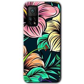 Gramaphone Xiaomi Mi 10T Pro Kılıf HD Desen Baskılı Arka Kapak - Çizim Çiçekler Kılıf