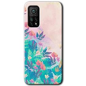 Gramaphone Xiaomi Mi 10T Pro Kılıf HD Desen Baskılı Arka Kapak - Çizim Yapraklar Kılıf