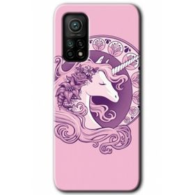 Gramaphone Xiaomi Mi 10T Pro Kılıf HD Desen Baskılı Arka Kapak - Unicorn-Pembe Kılıf