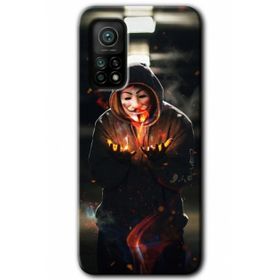 Gramaphone Xiaomi Mi 10T Pro Kılıf HD Desen Baskılı Arka Kapak - V for Fire Kılıf