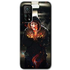 Gramaphone Xiaomi Mi 10T Pro Kılıf HD Desen Baskılı Arka Kapak - V for Fire Kılıf
