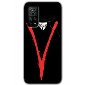 Gramaphone Xiaomi Mi 10T Pro Kılıf HD Desen Baskılı Arka Kapak - V for Kılıf