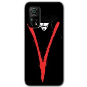 Gramaphone Xiaomi Mi 10T Pro Kılıf HD Desen Baskılı Arka Kapak - V for Kılıf