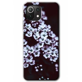 Gramaphone Xiaomi Mi 11 Lite Kılıf HD Desen Baskılı Arka Kapak - Beyaz Çiçek Kılıf