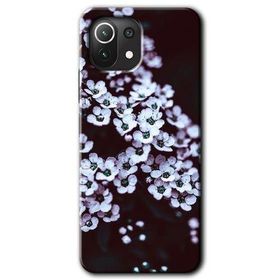 Gramaphone Xiaomi Mi 11 Lite Kılıf HD Desen Baskılı Arka Kapak - Beyaz Çiçek Kılıf
