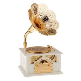 Gramofon Beyaz Müzik Kutusu