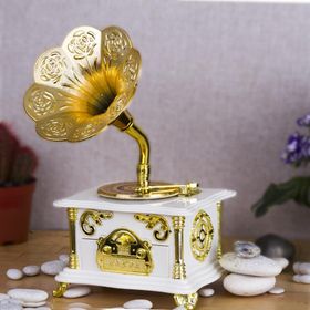 Gramofon Beyaz Müzik Kutusu
